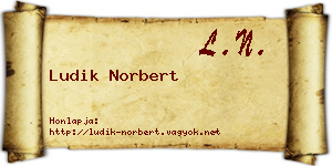 Ludik Norbert névjegykártya