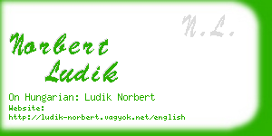 norbert ludik business card